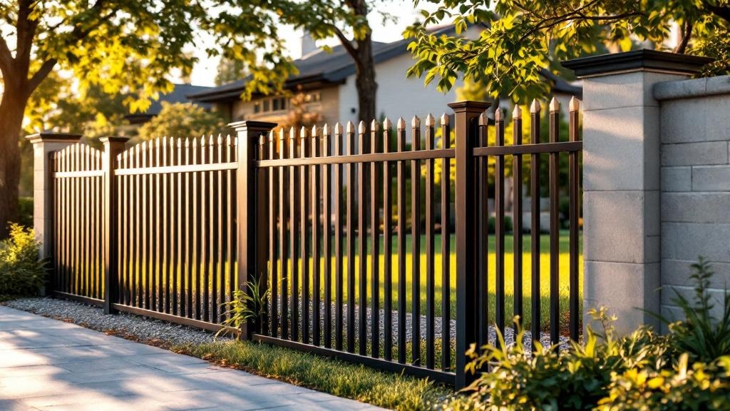Aluminum fence project completed for townhome home