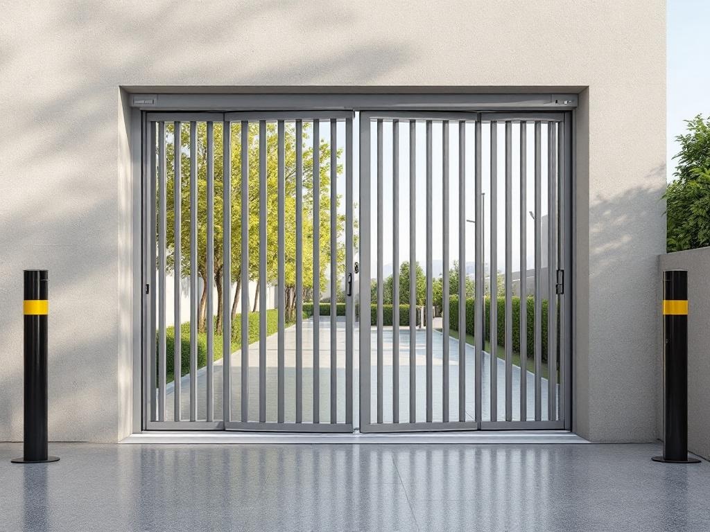 Bi-fold automatic gate opening in 4-6 seconds for high security commercial access