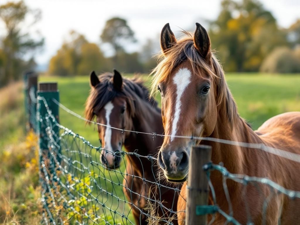 5-foot polymer-coated flex fence for horse safe paddock containment