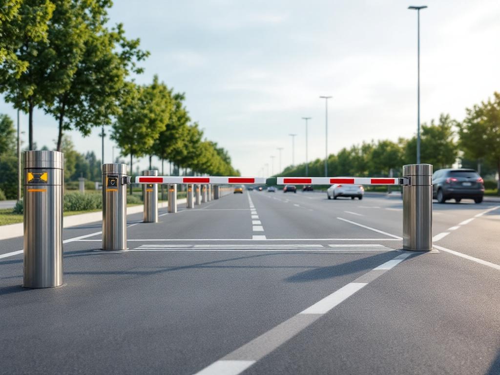 Rising vehicle barrier bollards for high security perimeter access control
