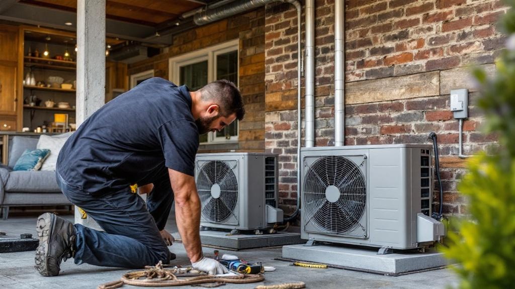AC Installation fence with professional installation