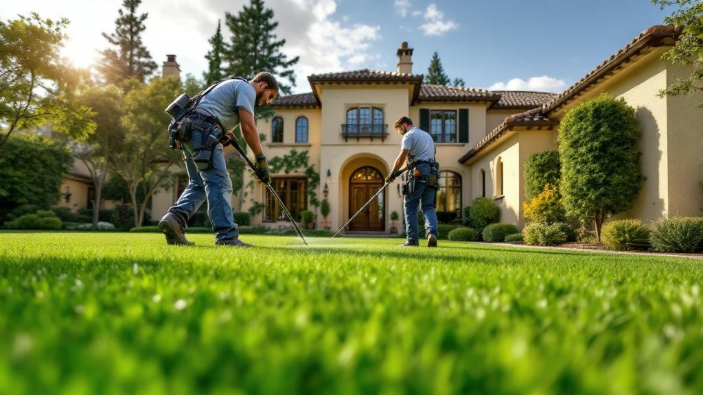 Beautiful Lawn Care fence enhancing curb appeal