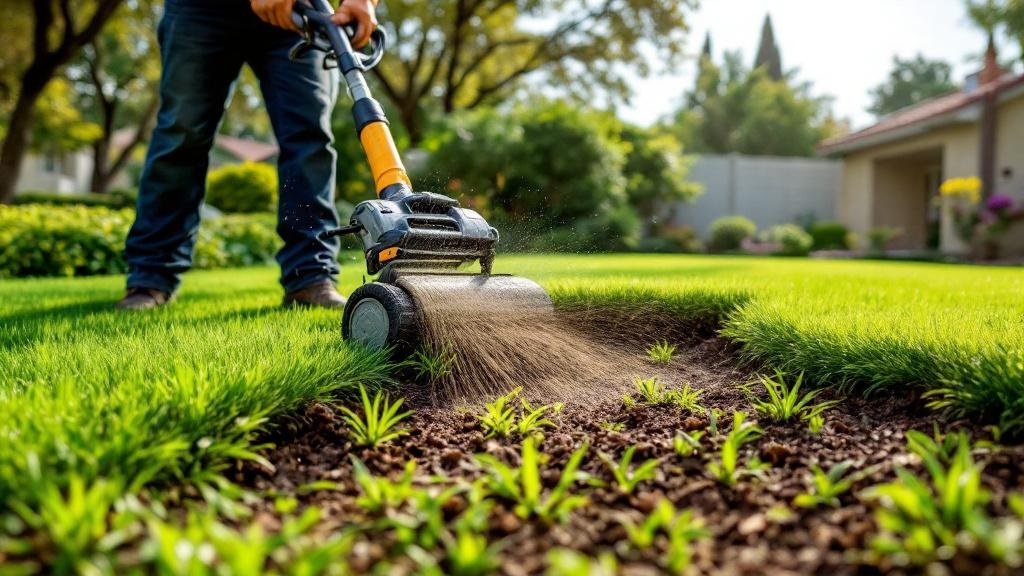 Beautiful Lawn Care fence enhancing curb appeal