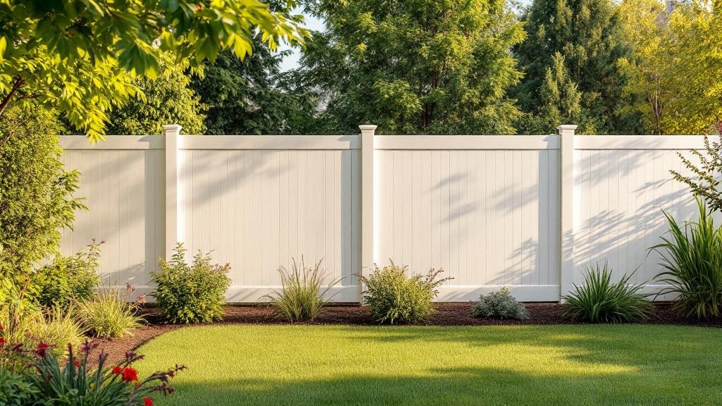almond vinyl full privacy fence - 6-foot maintenance-free PVC fence installation in Portland Oregon