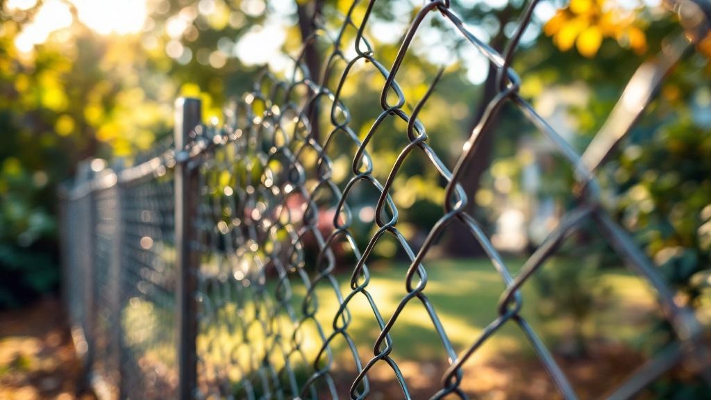 Galvanized chain link fence - 6-foot residential pet fence installation in Raleigh North Carolina by professional fence contractor