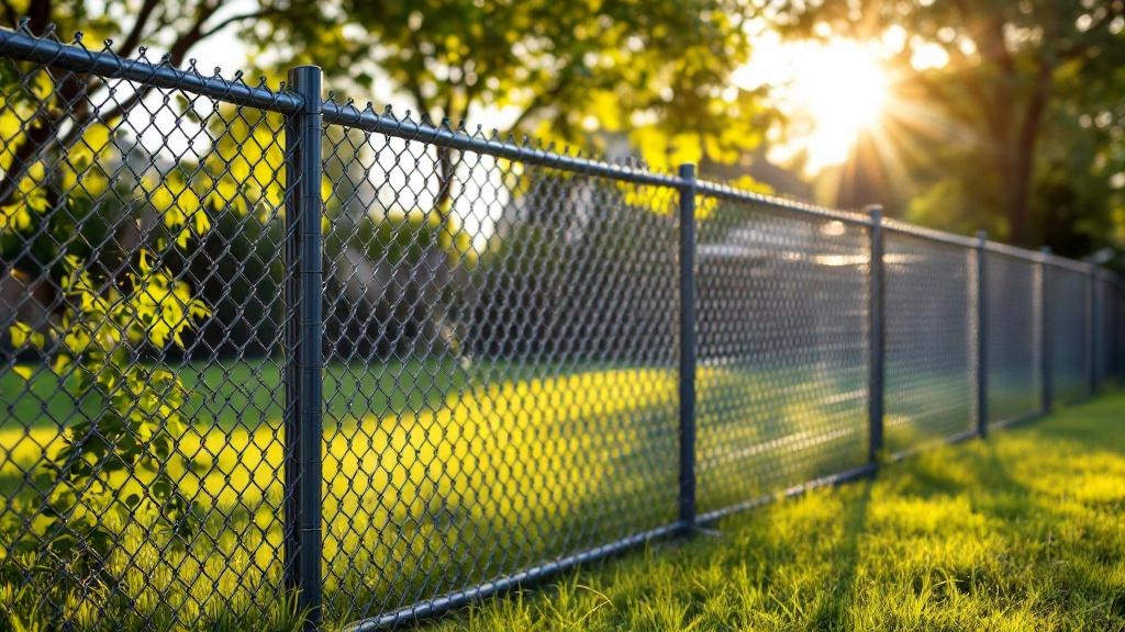 Galvanized chain link fence - 4-foot residential boundary fence installation in Austin Texas by professional fence contractor