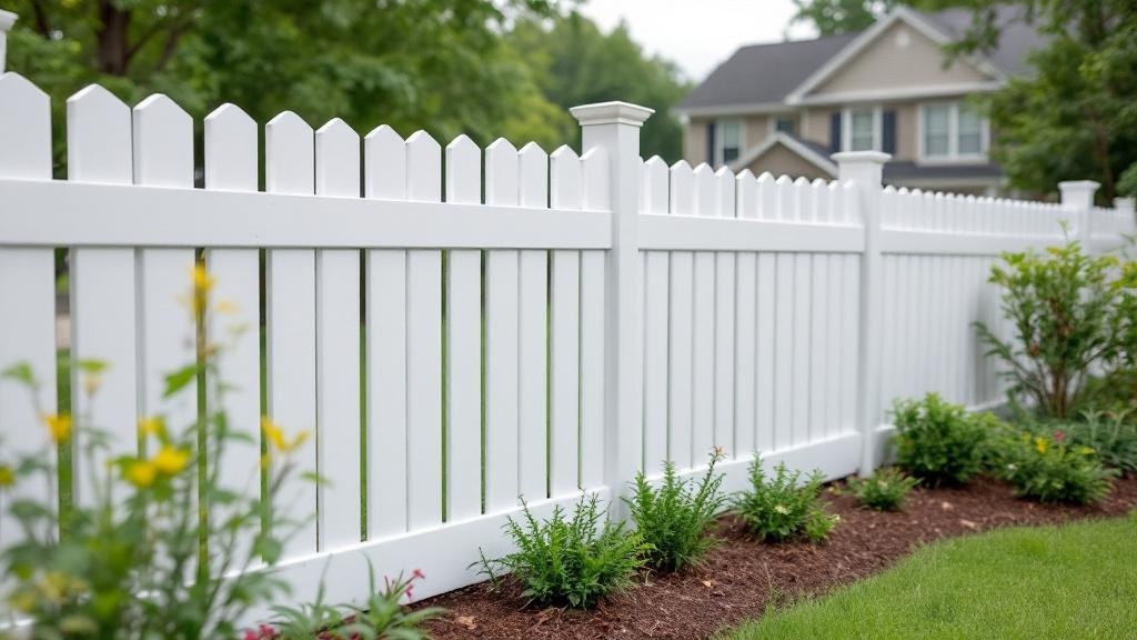 white vinyl picket fence - 4-foot maintenance-free PVC fence installation in Atlanta Georgia