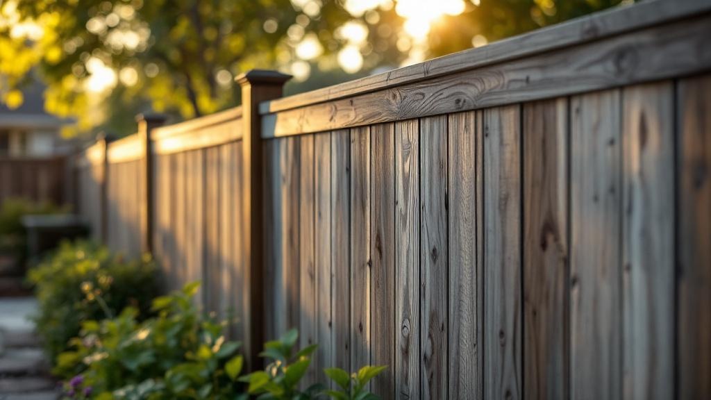 Pressure-Treated Pine dog-ear privacy fence - 8-foot weathered gray stained wood fence installation in Denver, Colorado