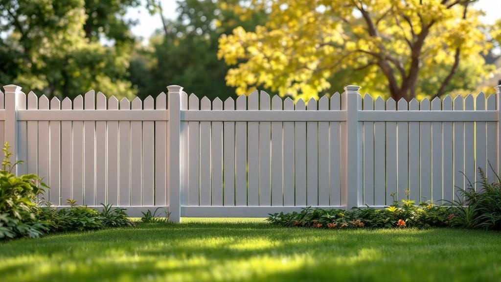gray vinyl picket fence - 4-foot maintenance-free PVC fence installation in Charlotte, North Carolina