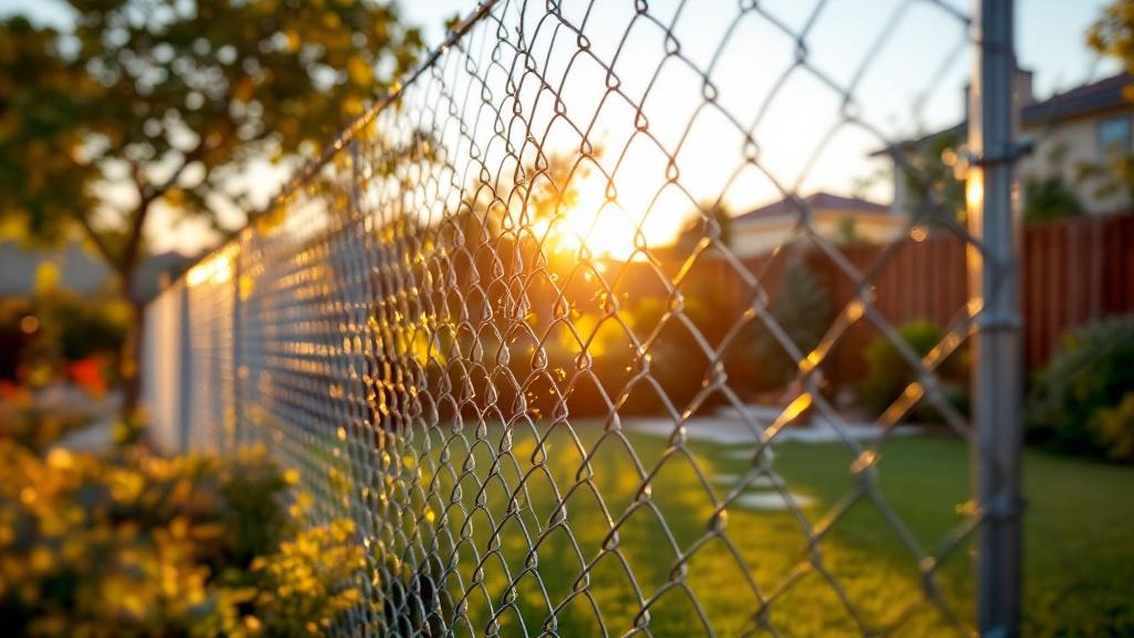 galvanized chain link fence - 4-foot boundary fence installation by professional fence contractor in San Diego, California