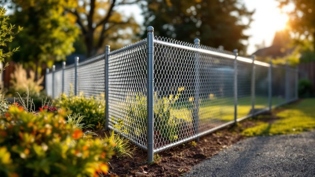 galvanized chain link fence - 4-foot boundary fence installation by professional fence contractor in Portland, Oregon