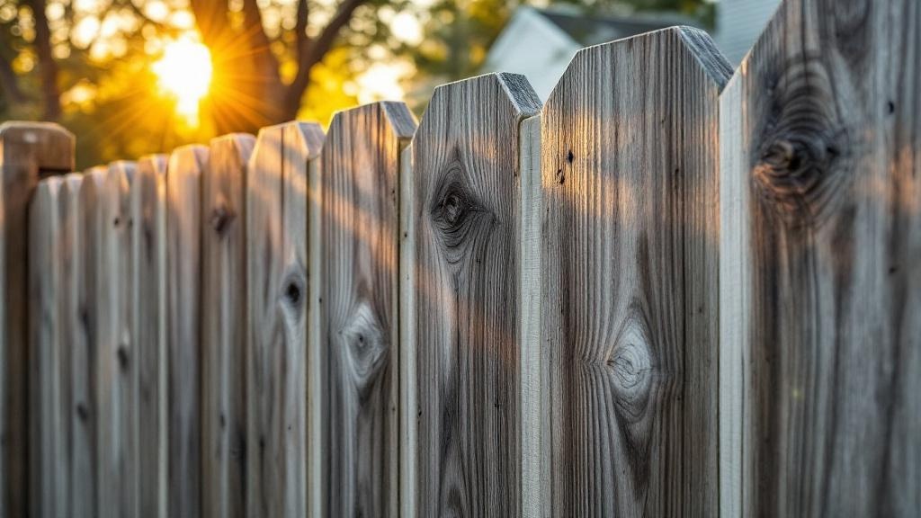Pressure-Treated Pine dog-ear privacy fence - 8-foot weathered gray stained wood fence installation in Raleigh, North Carolina