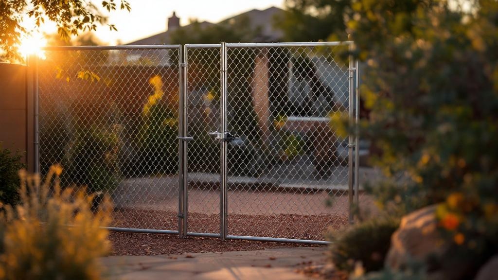 galvanized chain link fence - 5-foot dog fence installation by professional fence contractor in Denver, Colorado