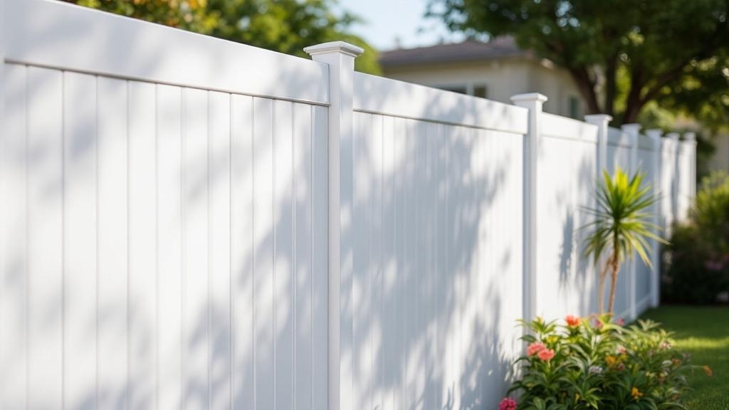 white vinyl semi-privacy fence - 6-foot maintenance-free PVC fence installation in San Diego, California
