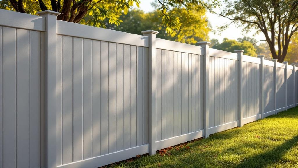 gray vinyl semi-privacy fence - 6-foot maintenance-free PVC fence installation in Austin, Texas