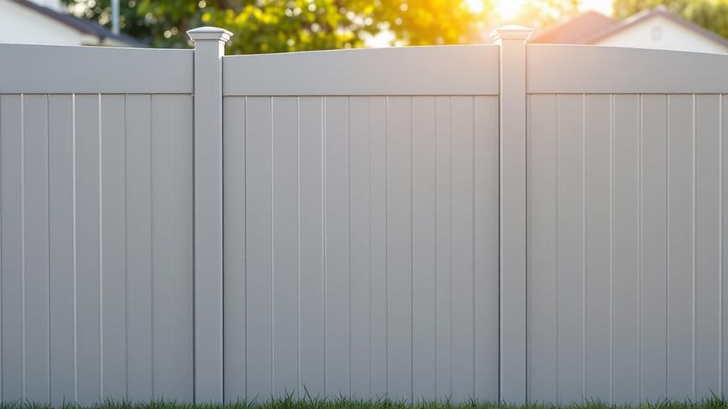 gray vinyl semi-privacy fence - 6-foot maintenance-free PVC fence installation in San Diego, California