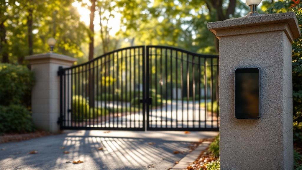 Automatic gate system - swing arm with smartphone app in Raleigh, North Carolina