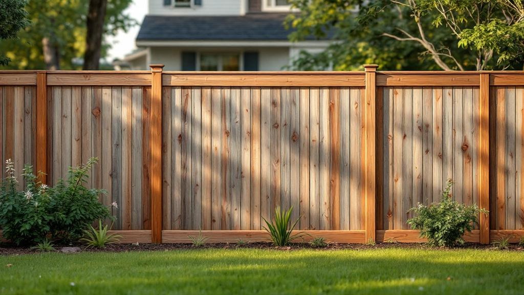 Western Red Cedar shadowbox privacy fence - 6-foot weathered gray stained wood fence installation in Dallas, Texas