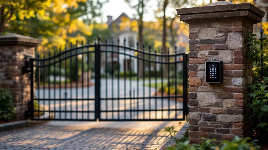Automatic gate system - swing arm with keypad entry in Atlanta, Georgia