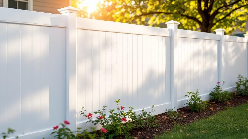 white vinyl semi-privacy fence - 6-foot maintenance-free PVC fence installation in Charlotte, North Carolina