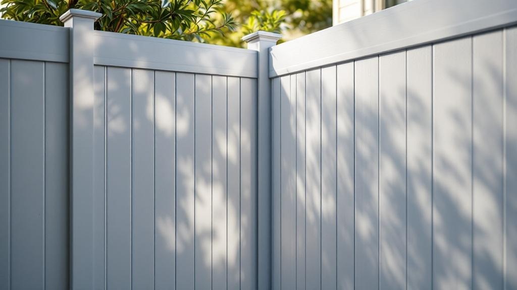 gray vinyl semi-privacy fence - 6-foot maintenance-free PVC fence installation in Miami, Florida