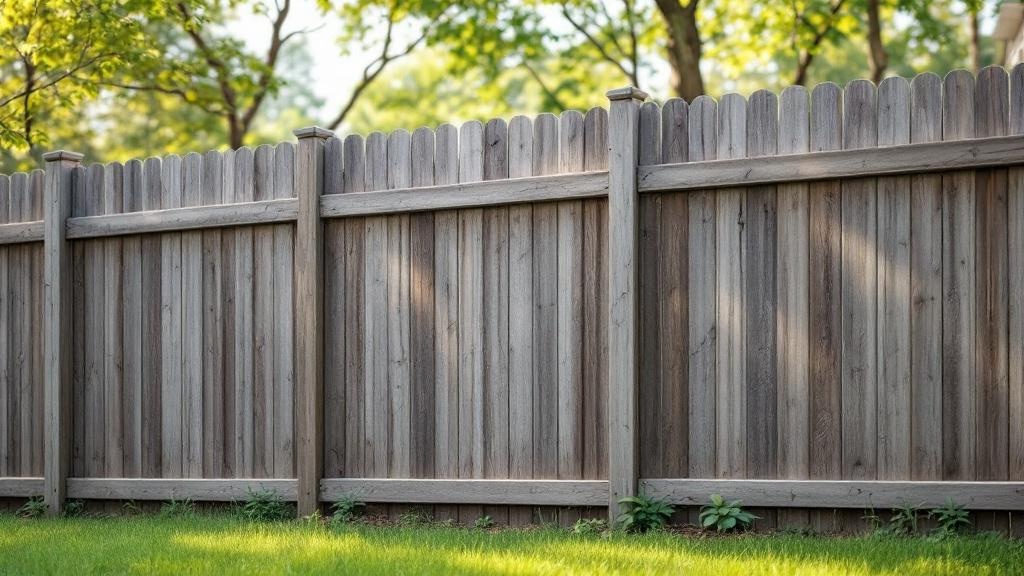 Pressure-Treated Pine shadowbox privacy fence - 8-foot weathered gray stained wood fence installation in Raleigh, North Carolina