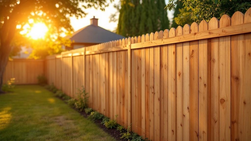 Pressure-Treated Pine board-on-board privacy fence - 6-foot natural cedar stained wood fence installation in Portland, Oregon