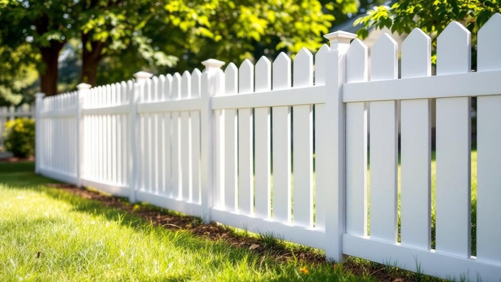 white vinyl picket fence - 4-foot maintenance-free PVC fence installation in Charlotte, North Carolina