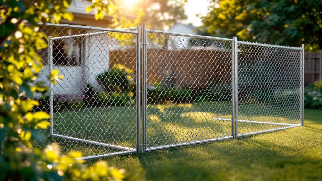 galvanized chain link fence - 5-foot dog fence installation by professional fence contractor in Dallas, Texas