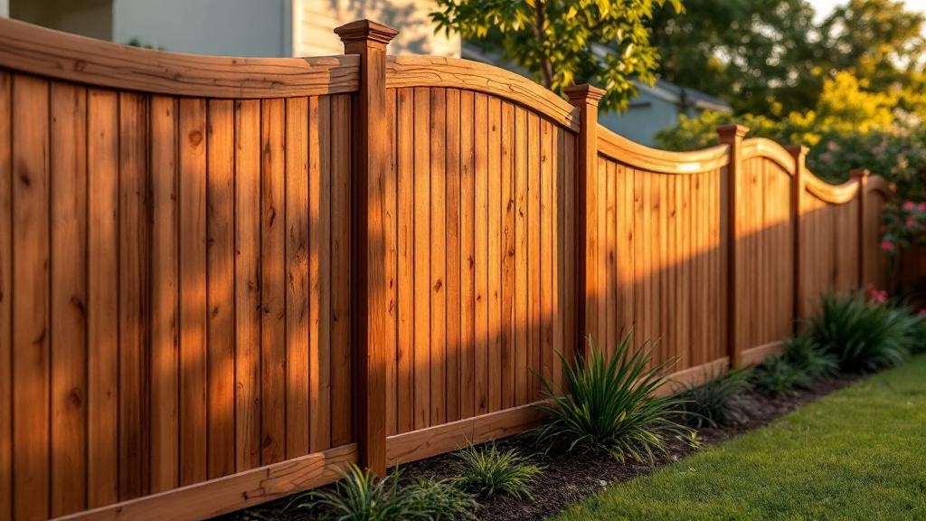 Western Red Cedar dog-ear privacy fence - 6-foot natural cedar stained wood fence installation in Miami, Florida