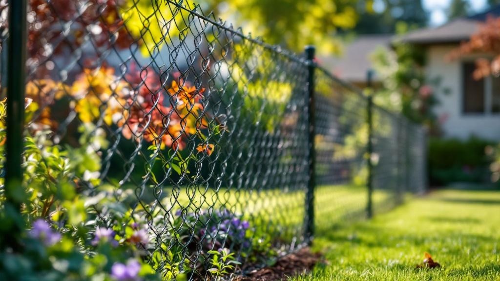 galvanized chain link fence - 4-foot boundary fence installation by professional fence contractor in Portland, Oregon