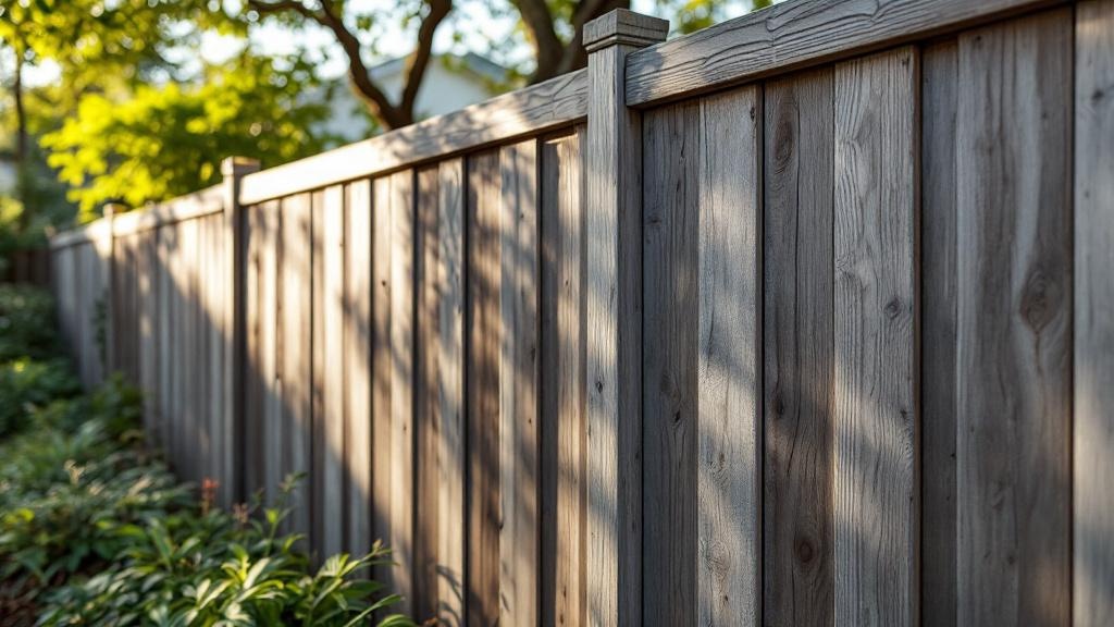 Western Red Cedar board-on-board privacy fence - 8-foot weathered gray stained wood fence installation in Miami, Florida
