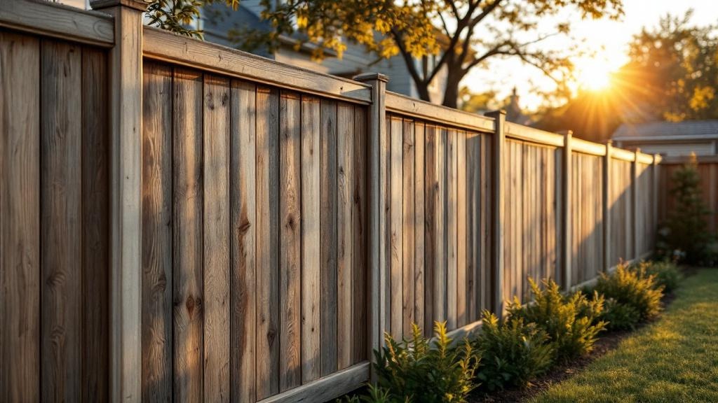 Western Red Cedar shadowbox privacy fence - 6-foot weathered gray stained wood fence installation in Austin, Texas