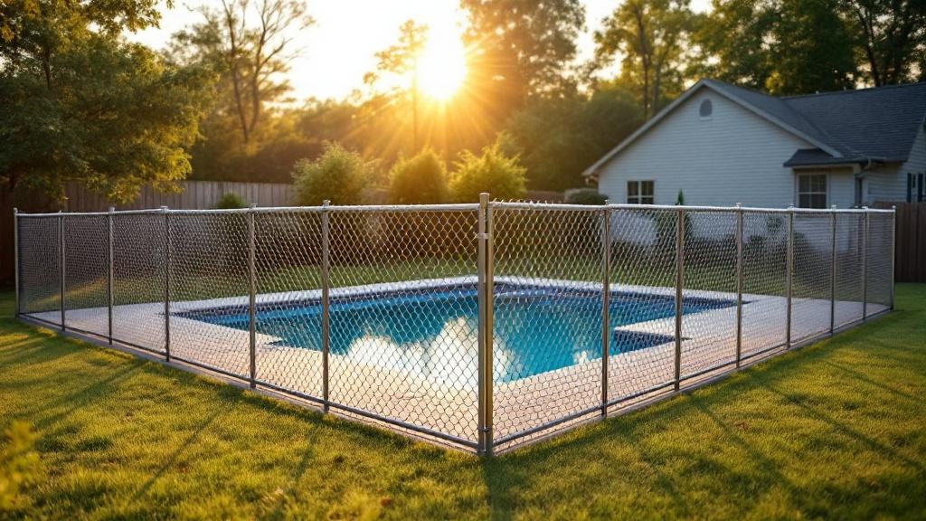 galvanized chain link chain link fence for pool enclosure in Tennessee