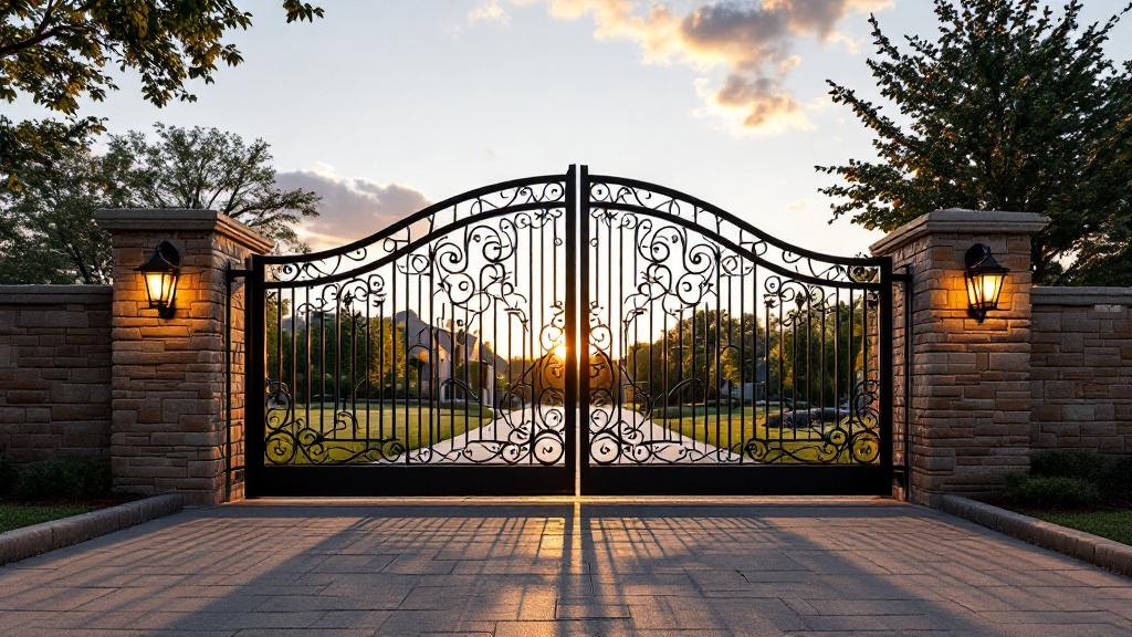 aluminum driveway gate for property entrance in Texas
