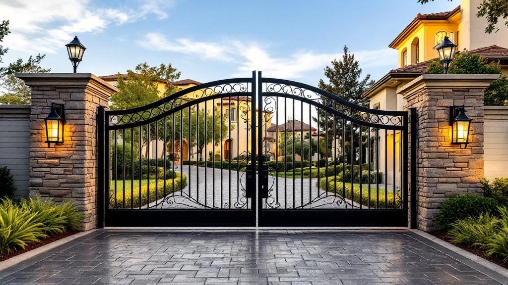 Professional driveway gate installation in Phoenix - property entrance