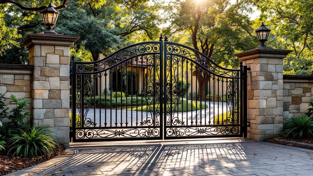 Professional driveway gate installation in Austin - property entrance