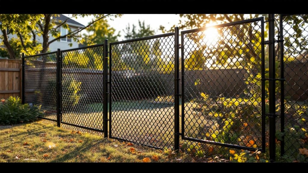 Professional chain link fence installation in Denver - backyard pet containment