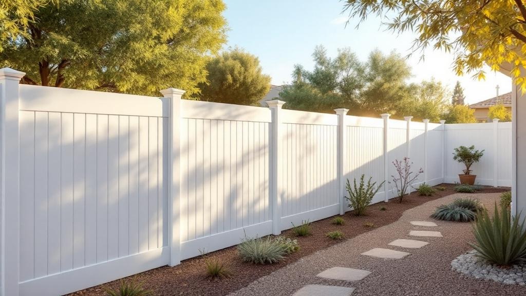 vinyl semi-privacy - 6-foot installation by fence contractor in Las Vegas, Nevada