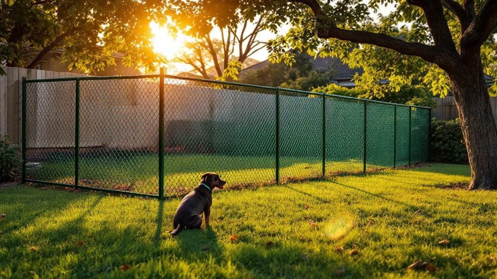 Austin chain link fence contractor - quality green vinyl-coated chain link work