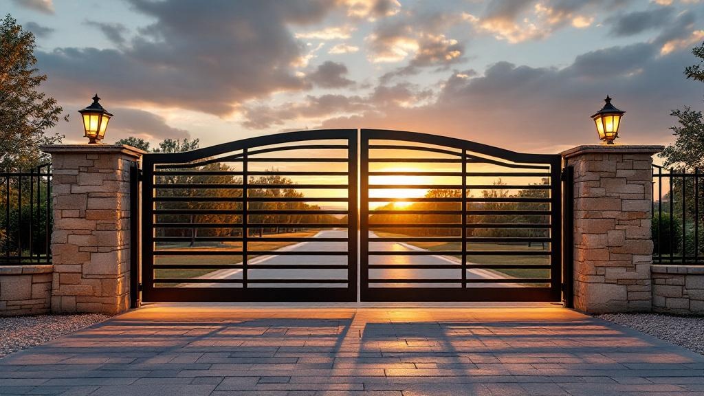 Professional driveway gate installation in Austin - property entrance