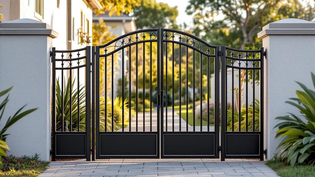 aluminum arched top - professional installation by fence contractor in Tampa, Florida
