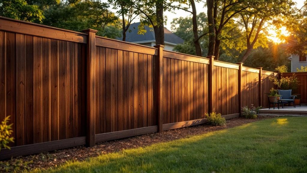 Pressure-Treated Pine wood privacy fence for backyard privacy in Georgia