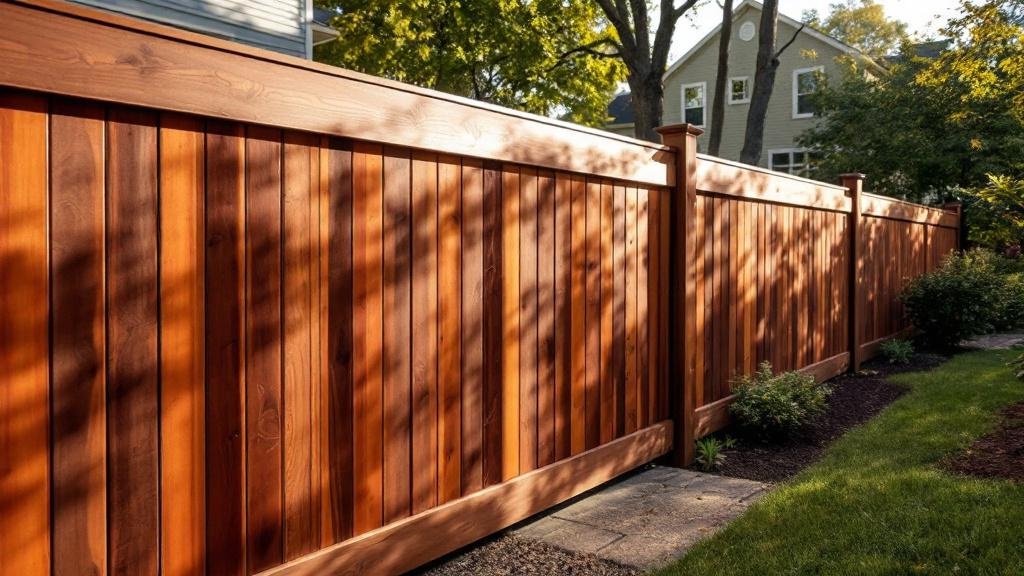 Western Red Cedar wood privacy fence for backyard privacy in North Carolina