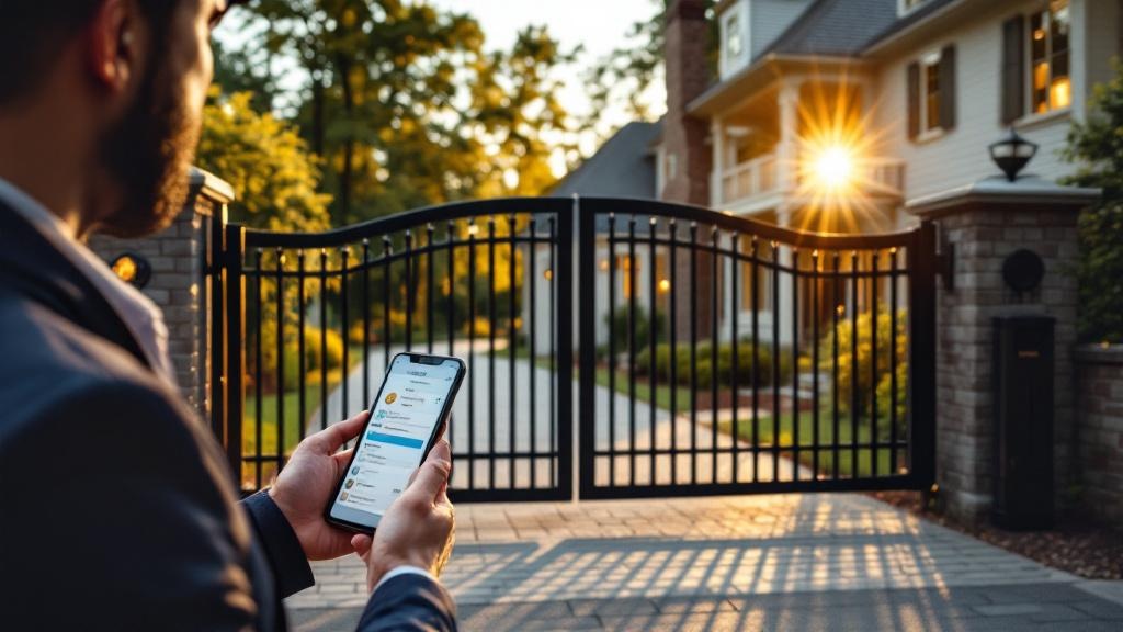 steel automatic gate for secure vehicle access in North Carolina
