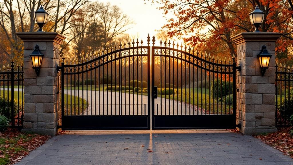 steel driveway gate - professional installation by fence contractor in Nashville, Tennessee