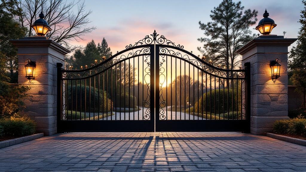 steel driveway gate for property entrance in Georgia