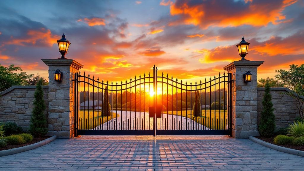 Professional driveway gate installation in Dallas - property entrance