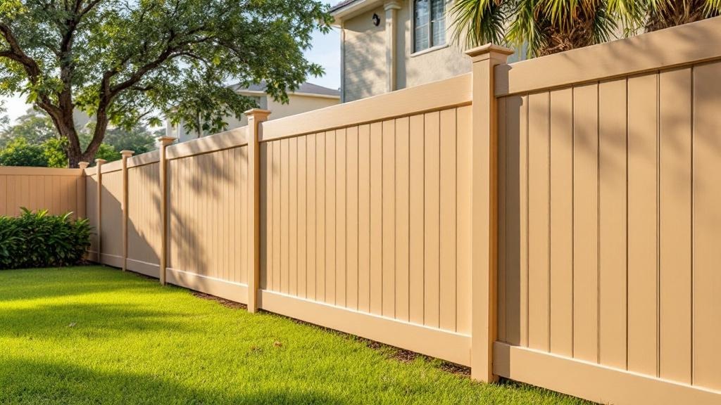 Professional vinyl fence installation in Tampa - low-maintenance boundary