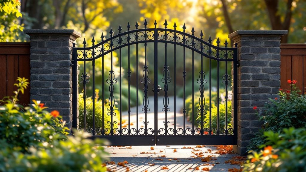 wrought iron matching fence panel - professional installation by fence contractor in Portland, Oregon